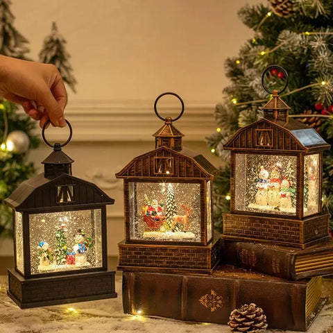 Christmas Lantern Snow Globe